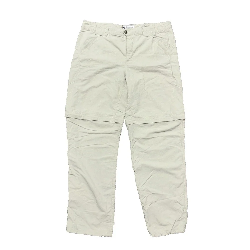 COLUMBIA TITANIUM Women's Zip Off Size 12 Packable Nylon Khaki Hiking Pants - Picture 2 of 8